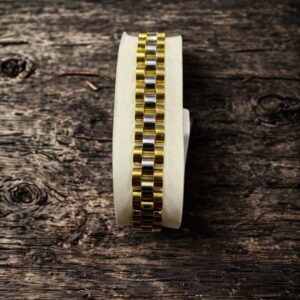 Mens Bracelet Golden And Silver Mix Made By China Gold 1K